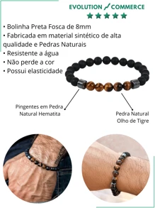Men's String Bracelets - 黑色 - 查看 2