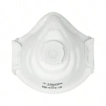 Respirator With Valve For Dust And Particles, Truper - White - View 2
