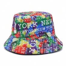 1 Chữ In Nón Unisex Graffiti Phong Cách Ngoài Trời Chống Nắng Đảo Chiều Nón - Màu Đỏ Sâu - Xem 6