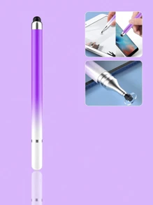 1/2/3 piezas Bolígrafo de estilográfica de color degradado compatible con smartphones, tabletas, iPad, para oficina, dibujar, cortar, de vuelta a clases - Degradado morado y blanco - Ver 2