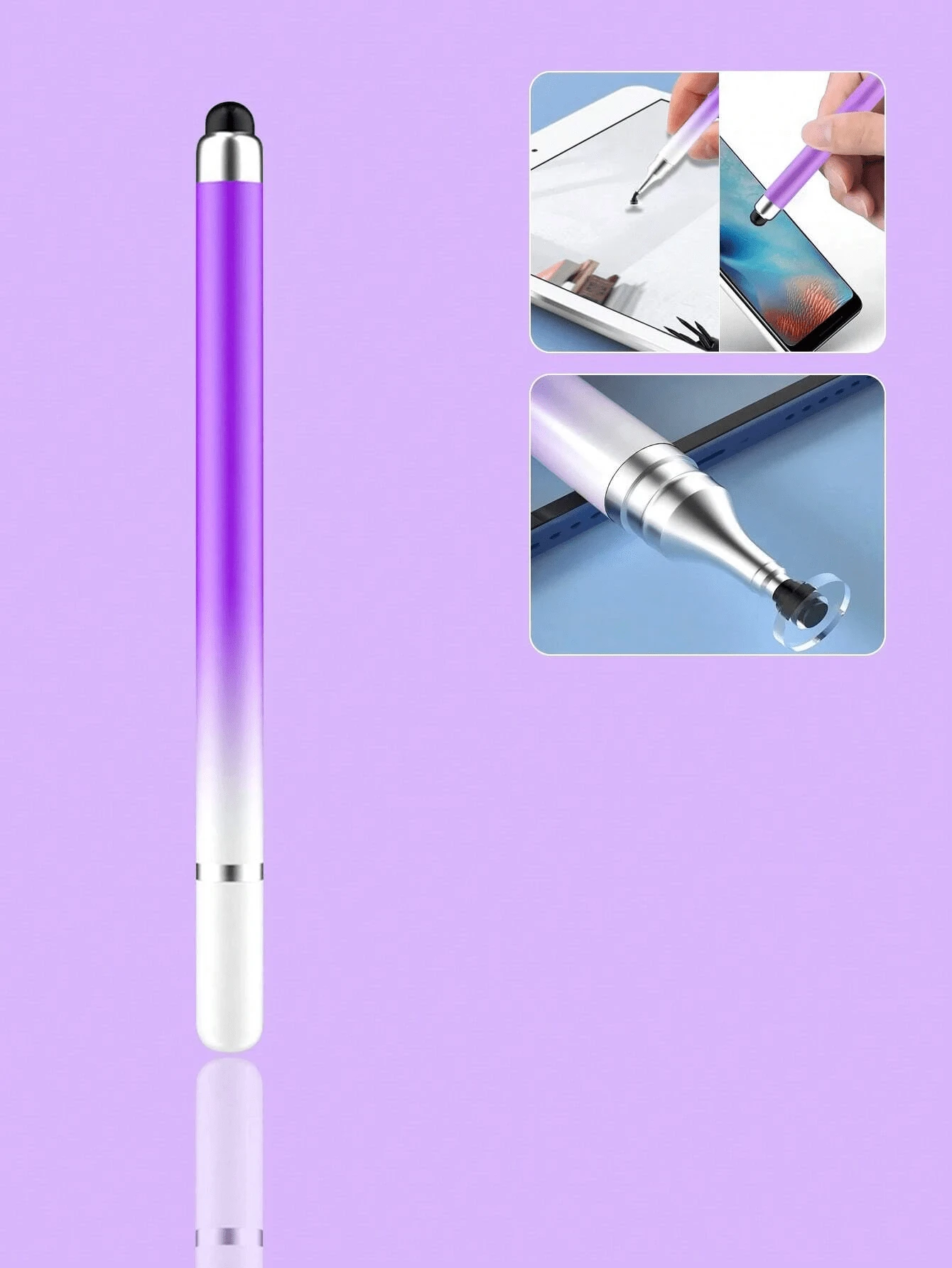 1/2/3 piezas Bolígrafo de estilográfica de color degradado compatible con smartphones, tabletas, iPad, para oficina, dibujar, cortar, de vuelta a clases