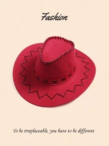 1pc Women's Western Cowboy Hat, American Knight Hat, Jazz Hat, Sun Protection Hat For Outdoor Activities, Dancing, And Performances Boho - Multicolor - View 20