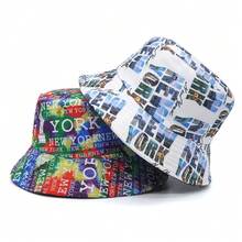 1 Chữ In Nón Unisex Graffiti Phong Cách Ngoài Trời Chống Nắng Đảo Chiều Nón - Màu Đỏ Sâu - Xem 4