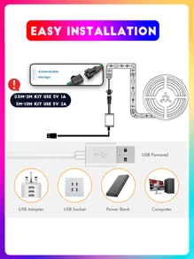 Acosh Neon USB Dữ liệu Sức lực RGBIC Đổi màu Dải đèn LED , WiFi Thông minh Ứng dụng Kiểm soát Đèn LED DIY Chức năng Âm nhạc Đồng bộ hóa A Mộng mơ Buổi tiệc Ánh sáng khí quyển - RGBIC - Xem 11