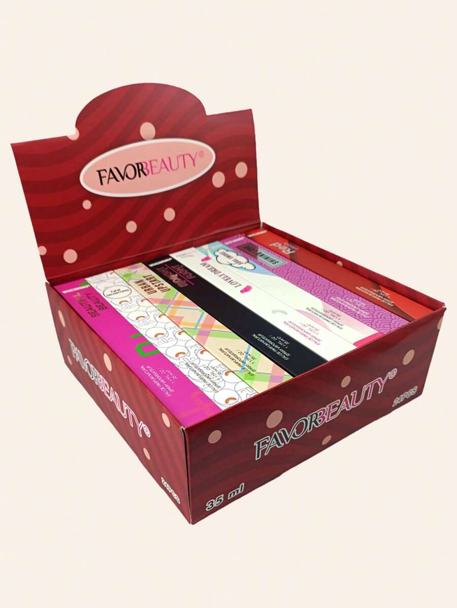 Caja con 24 Perfumes de Bolsillo Para Dama, Con 8 Aromas Diferentes, 35ml, Buena Fijación, Ideal Para Viaje - Rosa - Ver 1