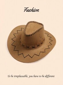 1pc Women's Western Cowboy Hat, American Knight Hat, Jazz Hat, Sun Protection Hat For Outdoor Activities, Dancing, And Performances Boho - Multicolor - View 15