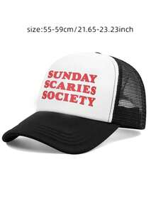 1 Máy Tính Unisex In Hình Trang Trí Trucker Cap Mũ Bóng Chày Hat Bố, Thích Hợp Để Sử Dụng Hàng Ngày, Du Lịch Ngoài Trời, Đi Bộ Đường Phố - Đen và trắng - Xem 4