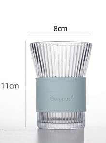 泡茶器垂直條紋玻璃杯,風琴腰,咖啡杯,禮物杯,牛奶果汁杯,保溫 - 彩色 - 查看 6