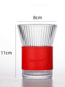 泡茶器垂直條紋玻璃杯,風琴腰,咖啡杯,禮物杯,牛奶果汁杯,保溫 - 彩色 - 查看 7