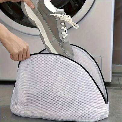1个网状洗衣袋，鞋子收纳整理袋，洗衣机鞋袋，防变形旅行鞋袋，洗衣收纳袋