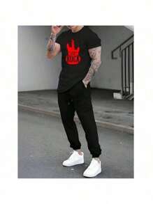 Camiseta e calça Masculina estampada