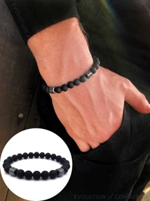 Men's String Bracelets - Black - View 1