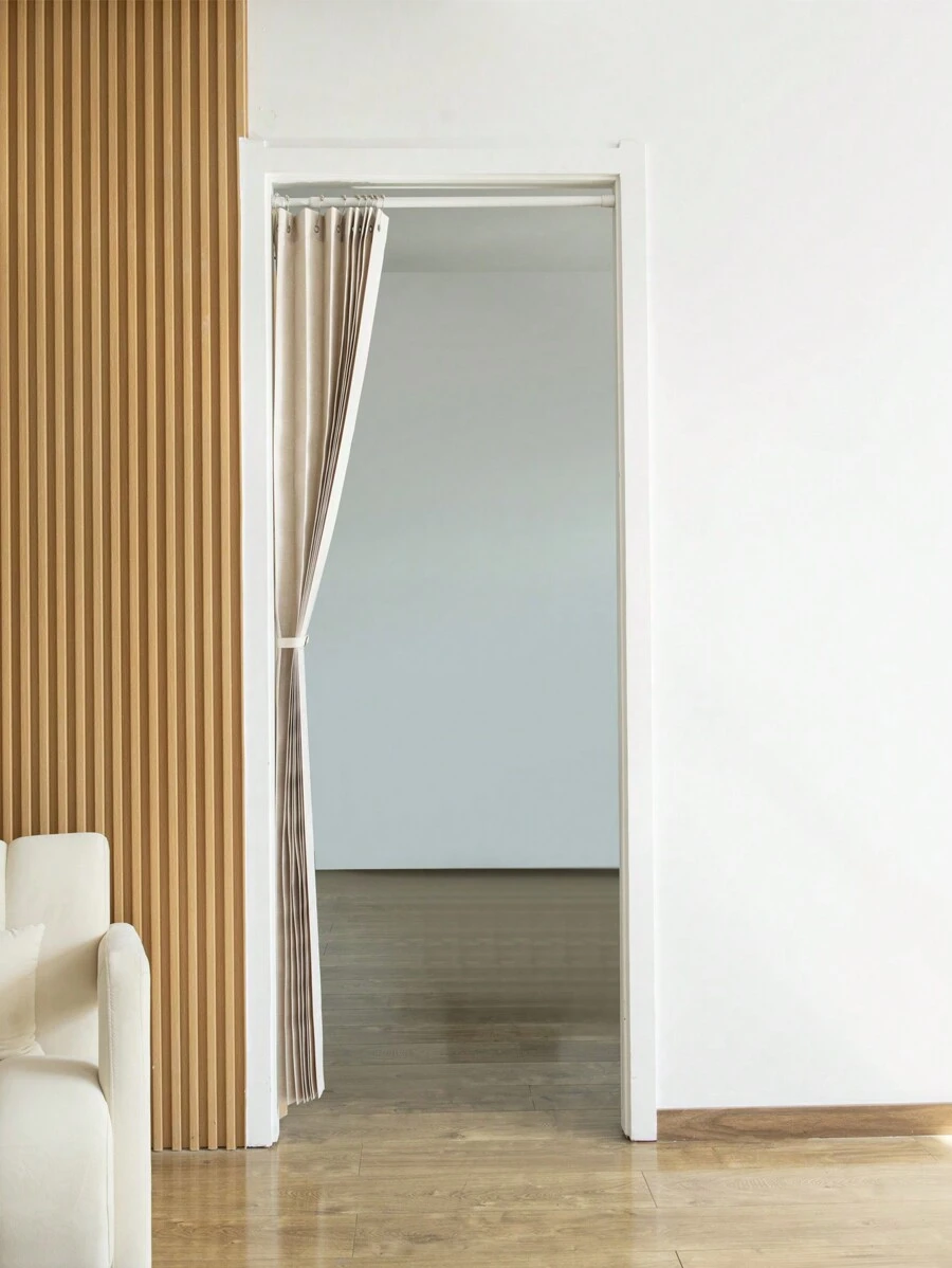 1 件手风琴式褶皱折叠门帘，波浪图案房间隔断装饰，适用于客厅、卧室、玄关、衣柜