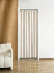 1 件手风琴式褶皱折叠门帘，波浪图案房间隔断装饰，适用于客厅、卧室、玄关、衣柜