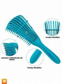 CEPILLO PULPO PARA CABELLO RIZADO - Azul - Ver 2