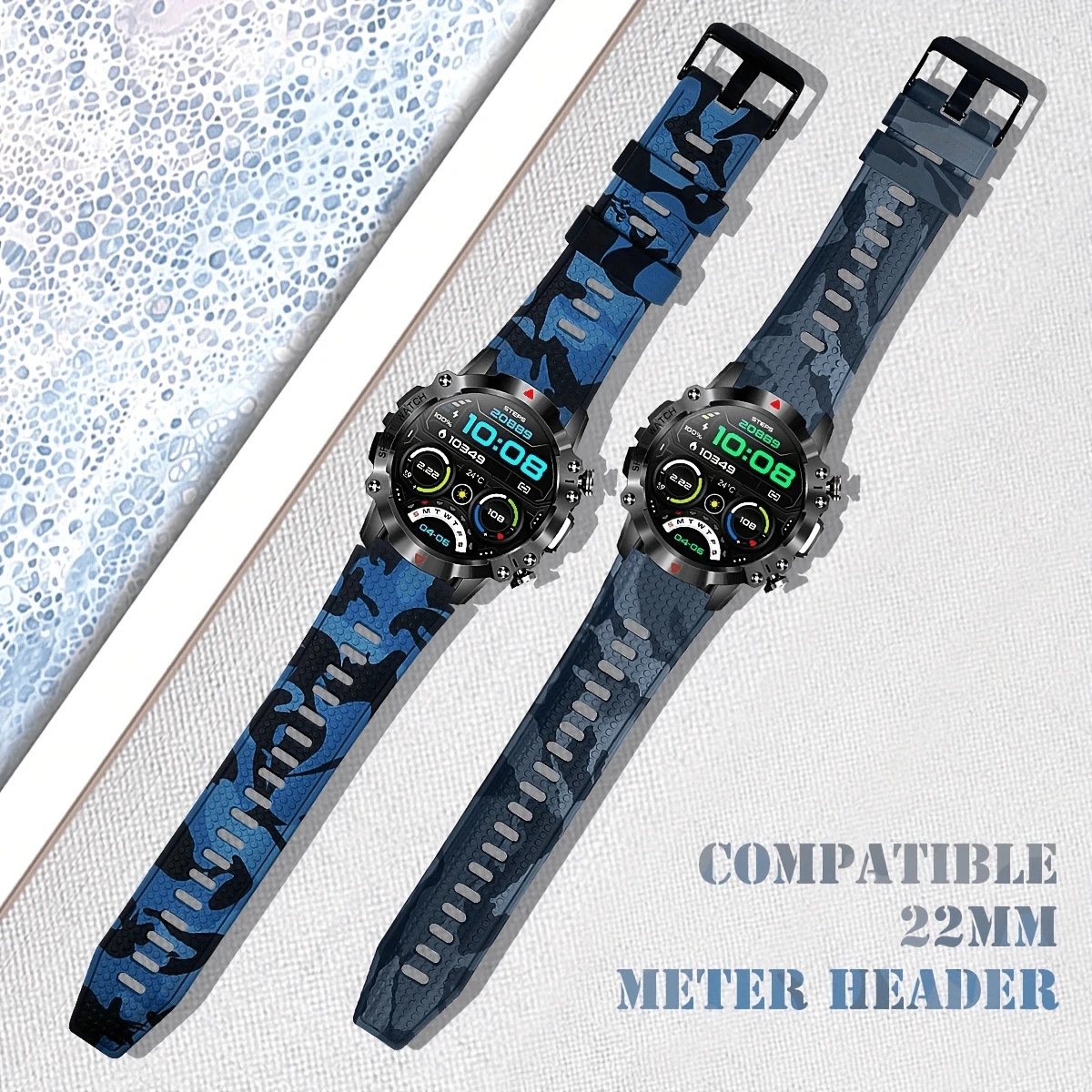 Upgrade Your Garmin Instinct With A Stylish Silicone Watch Band Strap! 22mm - 22mm - View 1
