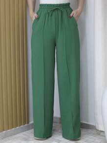 Women Pants - 綠色 - 查看 2