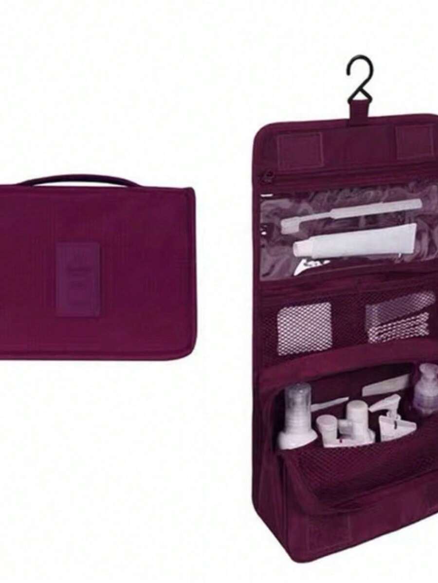 DESC Toiletry Bags - Burgundy - View 1
