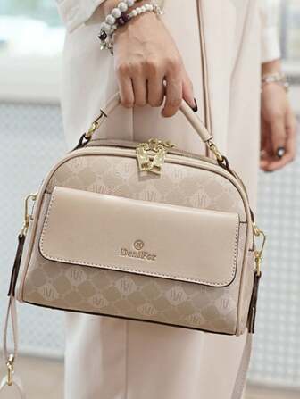 Nuevo bolso de mujer de moda de primavera con estampado, de gran capacidad, bolso de hombro casual para ir al trabajo y salir, regalos para el Día de la Madre, bolso esencial para mamá para salir, mejor regalo del Día de la Madre, bolsos elegantes para damas, bolsos elegantes para mujeres, de lujo