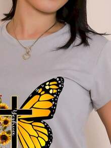 Women T-Shirts - 灰色 - 查看 3