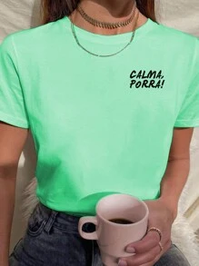 Women T-Shirts - 薄荷綠 - 查看 1