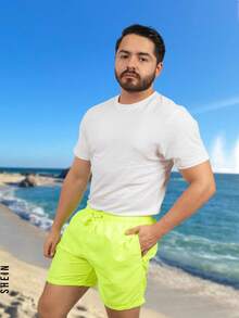 TRAJE DE BAÑO BAÑADOR SHORT DE NATACION HOMBRE VARIOS COLORES - Amarillo - Ver 2