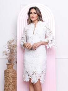 Women Dresses - trắng - Xem 3