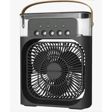 Ventilador de refrigeración de aire acondicionado de 6 pulgadas con 5 ventiladores portátiles de luz de 7 colores en aerosol enfriador de aire kipas mini ventilador Humidificador de aire
