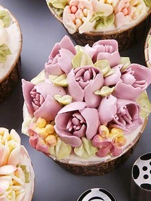 7pcs Tulip & Rose Flower Piping Tips Cake Decorating Tool Set For Cupcakes & Cakes Baking - Silver - View 3