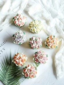 7pcs Tulip & Rose Flower Piping Tips Cake Decorating Tool Set For Cupcakes & Cakes Baking - Silver - View 6