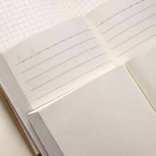 A5/A6 口袋笔记本，带 128 个水平线/空白/方格内页，学校用品，返校 - 杏色 - 查看 5