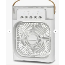 Ventilador de refrigeración de aire acondicionado de 6 pulgadas con 5 ventiladores portátiles de luz de 7 colores en aerosol enfriador de aire kipas mini ventilador Humidificador de aire