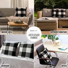 Zulay Home Buffalo Plaid Throw Pillow Covers - Bronze - View 6