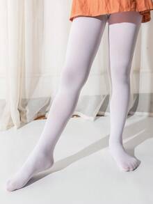 1入兒童芭蕾舞無縫舞蹈長襪 - 白色 - 查看 5