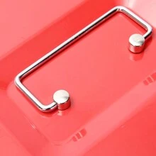 Caja de Seguridad para Dinero con Llaves y Cerradura de Seguridad Caja de dinero con bandeja para dinero, cierre de metal con cerradura de llave para seguridad - Rojo - Ver 5