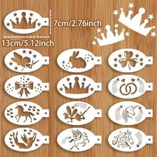 12張剪裁面部彩繪模板,牆壁相冊裝飾模板,手繪模板,畫手複印,塗鴉印花噴漆模板 Pet材料可水洗,可重複使用,適用於水彩繪畫,石頭繪畫,塗鴉相冊,刮畫等以及牆面,紙張,紡織品家具工藝品裝飾,適合剛入門的藝術創意繪畫套裝 - 乳白色 - 查看 8