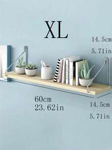 1入組30cm/40cm/50cm/60cm的浮動式架子,帶有古董風格的木製貯物架,用於牆面裝飾（不需鑽孔）,適用於浴室、臥室和廚房 - 黃色 - 查看 7