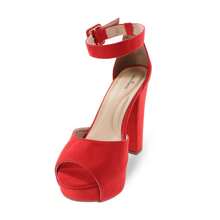 MODARPE Women Heeled Sandals - 紅色 - 查看 4