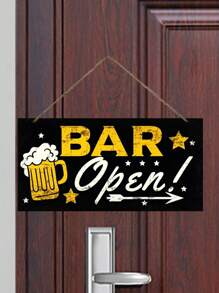 1 Stück Heimdekoration, Baraufhänger, kreative Holz-Wanddekorative Plakette, geeignet für Bars und Küchen