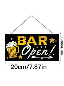 1 Stück Heimdekoration, Baraufhänger, kreative Holz-Wanddekorative Plakette, geeignet für Bars und Küchen