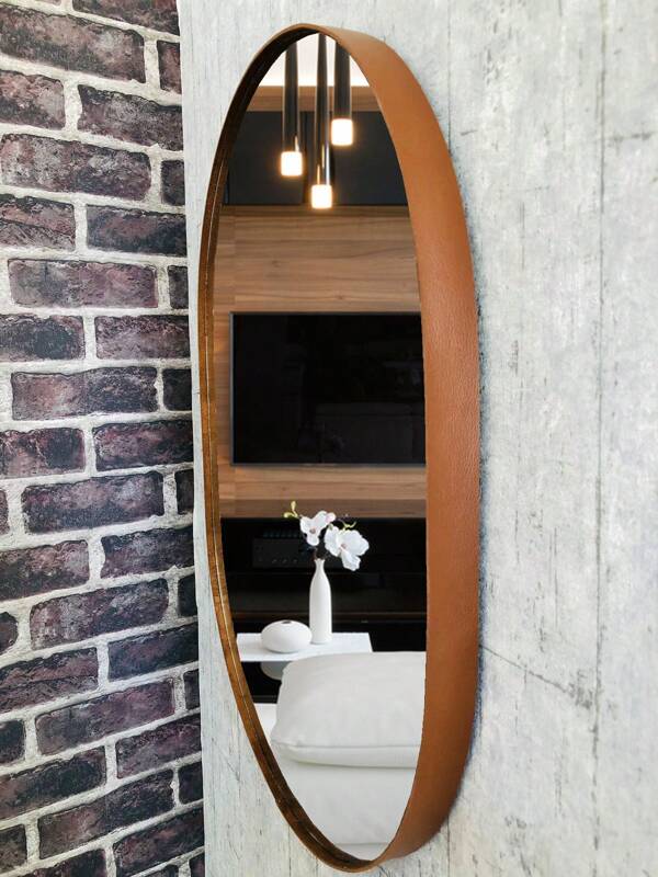 Espelho Oval 60x47 Cm Moderno Lavabo/quarto S/Alça