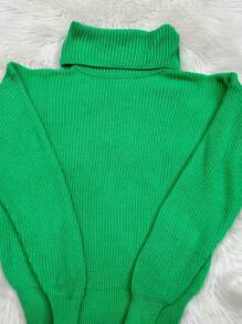 Women Knit Tops - Màu xanh Bạc hà - Xem 2