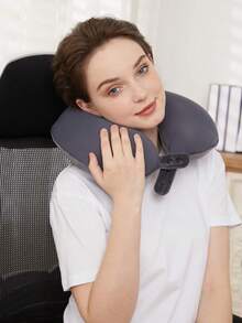 Memory Foam Travel Neck Pillow, Best Airplane Pillow With Soft Adjustable Head Support, Suitable For Airplane, Car And Home Recliner - Grey - View 4
