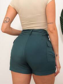 Vibe Women Shorts - 軍綠色 - 查看 5