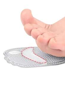 Almohadilla Transparente De Silicona Antideslizante Para Balancin De Pies Para Mujeres, Plantilla Suave Para La Parte Delantera Del Pie De Zapato Código Medio, Resistente Al Desgaste, Sandalias Con Tacones Altos Antideslizantes, Protector Ultra Suave Para La Mitad De La Plantilla - transparente - Ver 4