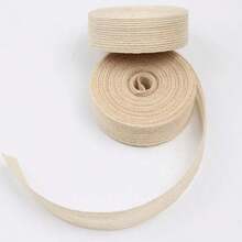 1pc 5Meters Natural Burlap Fabric With Burlap Ribbon For Christmas Tree Gift Wrapping Wedding Event Party Home Bows Crafts Decoration - Beige - View 1