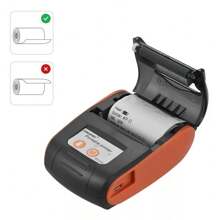 Impresora Térmica Mini Portátil De Color Naranja Con Bluetooth, Tipo Moderna Y Profesional - Naranja - Ver 1