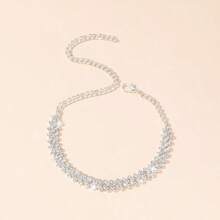 1件，闪亮合金手链，尽显优雅奢华风格，适合女性婚礼派对佩戴，亦可作为情人节配饰。 - 銀色 - 查看 5