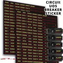 1pc Black (129pcs) Circuit Breaker Stickers Electrical Panel Labels Circuit Directory Labels Classify Identification Marking Self-Adhesive Paper - Multicolor - View 1