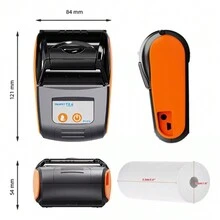 Impresora Térmica Mini Portátil De Color Naranja Con Bluetooth, Tipo Moderna Y Profesional - Naranja - Ver 2